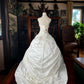 Girlhomeshops-White exquisite beaded long satin ball gown wedding dress bridal gown gh5352