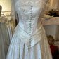 Retro Court Style Cream Satin Lace Strapless Gown - Wedding & Retro Theme Dinner Dress gh6563