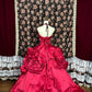 Rotes, langes Satin-Ballkleid-Abendkleid gh4767