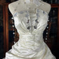 Girlhomeshops-White exquisite beaded long satin ball gown wedding dress bridal gown gh5352