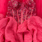 Girlhomeshops-PDark Pink Glitter Tüll Prinzessin Langes formelles Ballkleid gh5359