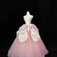 Blush Pink Girly Spaghetti Straps Cinched Waist Voluminous Tulle Skirt Long Romantic Dress, Wedding Gown gh7854