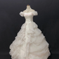Off-White Off-the-Shoulder Romantic Gown, Cinched Waist, Voluminous Princess Skirt, Wedding Dress & Bridal Gown gh8200