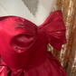 Red Strapless Waist-Cinched Puffy Skirt Prom Gown, Evening Party Dress gh7261