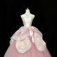 Blush Pink Girly Spaghetti Straps Cinched Waist Voluminous Tulle Skirt Long Romantic Dress, Wedding Gown gh7854