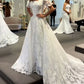 Girlhomeshops - Robe de bal de mariage longue et élégante en tulle et dentelle blanche gh5434