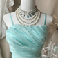 Mint Green Layered Mermaid Evening Gown gh7112
