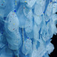 Robe de soirée sirène longue et élégante, bleu, brillante, élégante, en tulle perlé coloré, robe de bal, robe de soirée, robe de bal, légende de la mer bleue gh3850