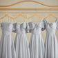 Silbergrau Elegante Mode Lange Satin Ballkleid Abendkleid Partykleid Brautjungfernkleider Ballkleid gh3997