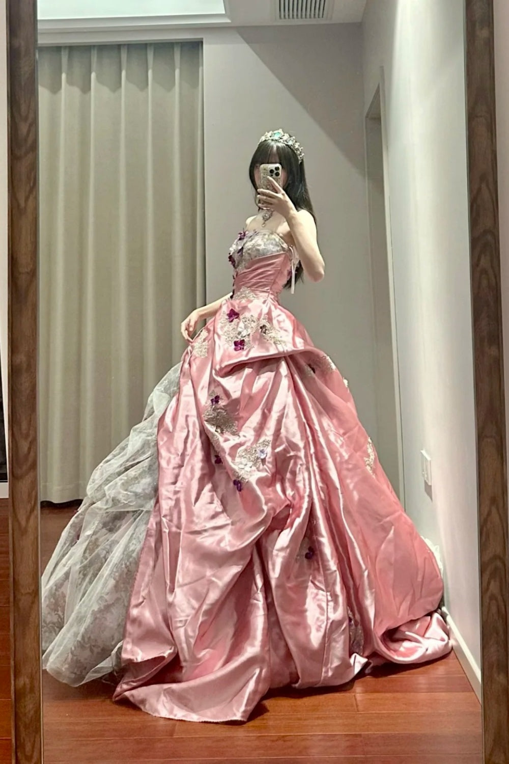 Rosa Prinzessinnen-Ballkleid gh6659