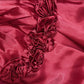 Red delicate floral long elegant satin ball gown evening dress gh4436