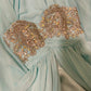 Blue beaded beautiful mermaid long chiffon ball gown evening dress party dress gh4441
