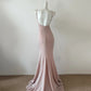 Rosa Einfache Glänzende Meerjungfrau Elegante Lange Ballkleid Abendkleid Partykleid gh4475