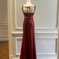rotes Vintage-Lederkleid gh6796