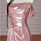 ✨Girlhomeshops - Robe de soirée longue en satin rose à coupe sirène, coupe ajustée, pour fête d'anniversaire, gh4990