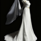 girlhomeshops - Weißes, elegantes, langes Tüll-Hochzeitskleid für Bräute gh6284