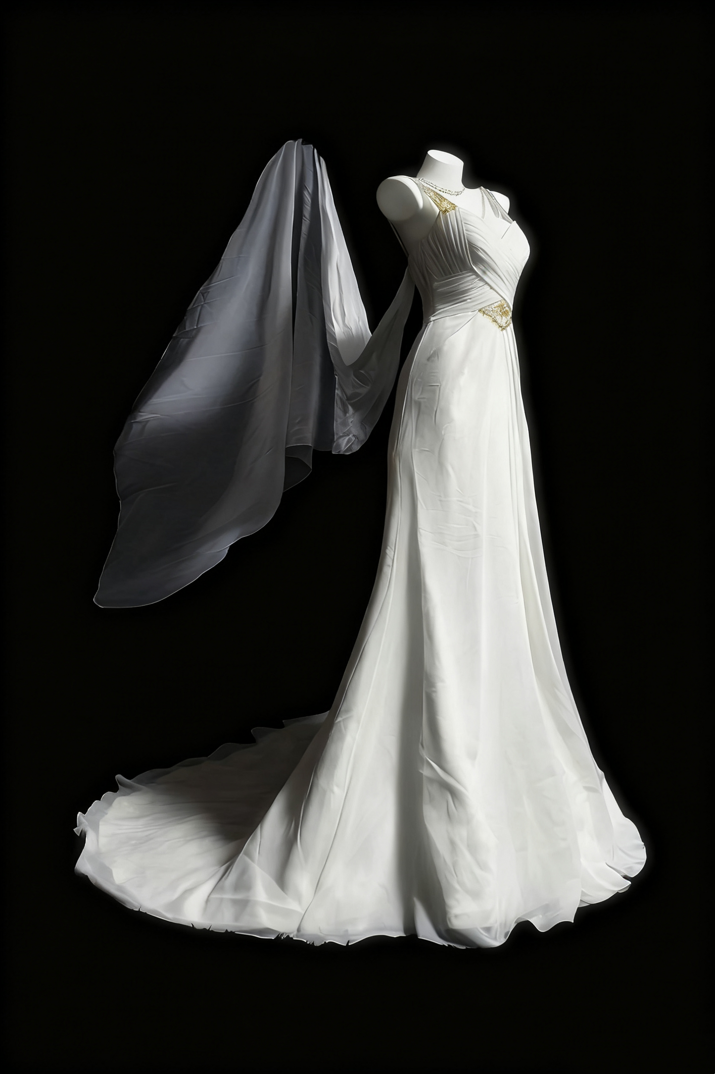 girlhomeshops - Weißes, elegantes, langes Tüll-Hochzeitskleid für Bräute gh6284