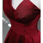 Schönes, charmantes, rotes, modisches, schlichtes, elegantes, langes, bodenlanges Satin-Ballkleid, Abendkleid, Ballkleid gh3725