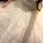 Light Apricot Spaghetti Straps Waist-Cinched Tiered Skirt Evening Dress, Fairy Gown, Romantic Gown gh7381