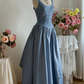 girlhomeshops -- Elegantes langes Satinkleid aus weißer Spitze im Retro-Stil, gh5704