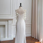 girlhomeshops--White fantasy mid-length satin prom dress gh5582