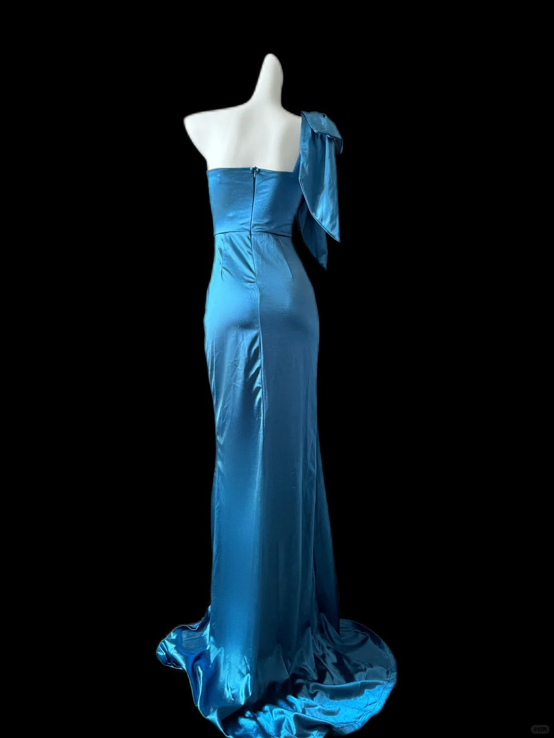Grün/blau/rosa schlichte Mode elegant herzförmiger Ausschnitt eine Schulter lange Satin sexy Schlitz bodenlangen Ballkleid Abendkleid Ballkleid gh4072