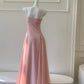 girlhomeshops- Minimalist Mint Green/Pastel Pink Spaghetti Strap Slim-Fit Long Evening Gown gh6098