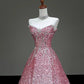Girlhomeshops -Pink shiny gorgeous long sequin prom dress evening dress party dress gh5118