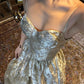 Vergoldetes, elegantes, modisches Vintage-Kleid mit langem Satin-Ballkleid, Abendkleid für Hochzeitsgäste, Partykleid, Brautjungfernkleid, Abschlussballkleid, gh3993