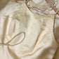 Robe de soirée longue en mousseline de soie à fleurs jaunes, robe de soirée, robe de remise de diplôme, ensemble deux pièces gh4506