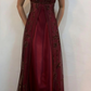 Robe de soirée longue en tulle, élégante et tendance, à bretelles spaghetti, style bal de promo, marron, gh3590