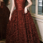 Robe bustier 3D Rose - Robe de bal plissée à sequins gh6947