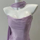 Robe de soirée en satin violet doux et élégant, robe de bal, gh4331