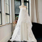 Girlhomeshops – Weißes, exquisites, langes, elegantes Feen-Hochzeitsballkleid gh5446