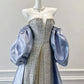 Belle robe bleue princesse haut de gamme fée fil robe de bal robe de soirée gh4329
