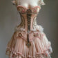 Pink Vintage Sweet Beaded Floral Short Chiffon Homecoming Dress Birthday Party Dress Prom Dress gh4686