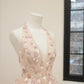 Girlhomeshops-Pink floral fashion long tulle sequin homecoming dress birthday dress Prom dress evening dress gh5071