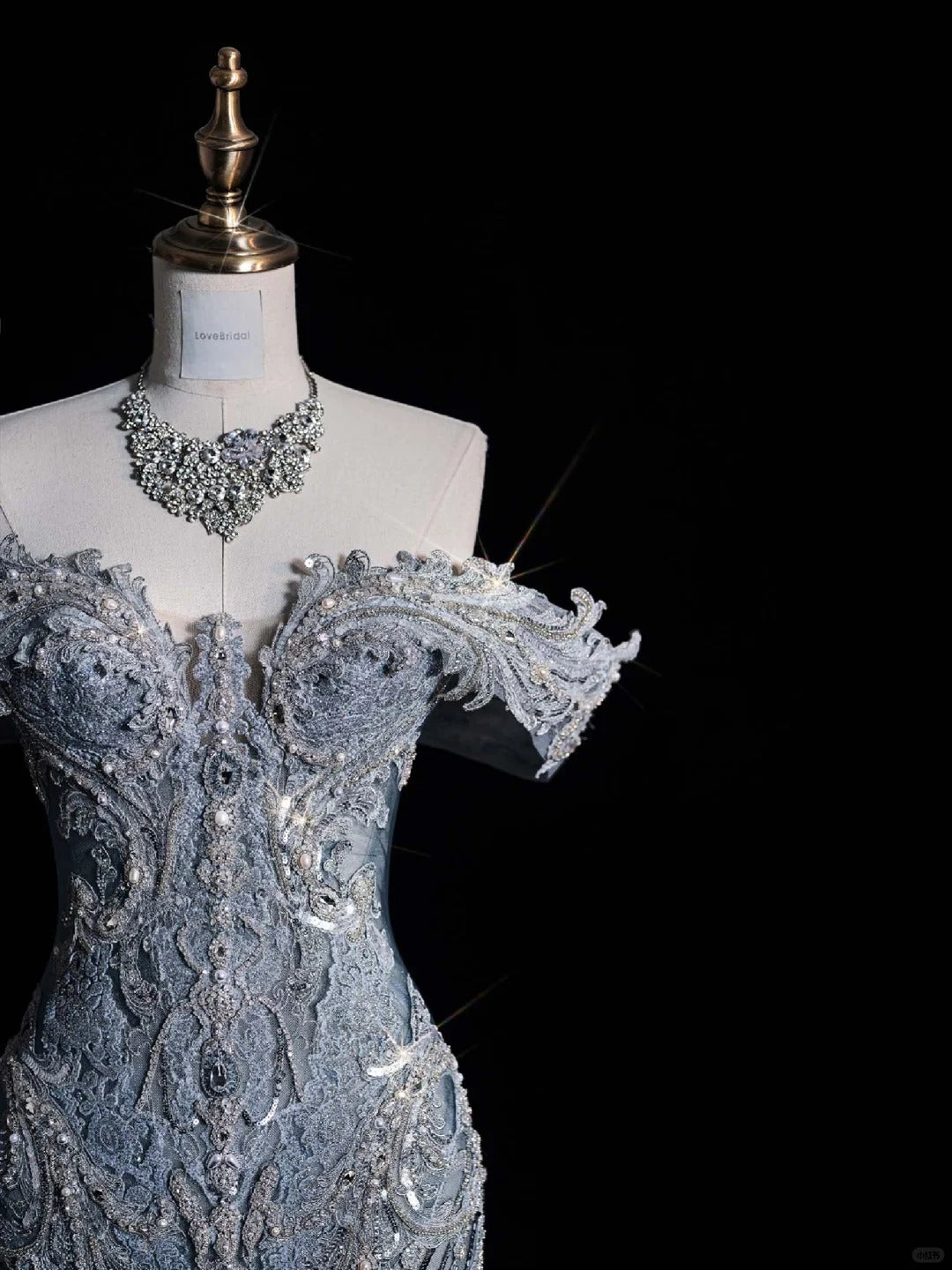 ✨💎Silberblau, luxuriös, Schwerindustrie, funkelnd, wunderschön, elegant, exquisite Perlenbesatz, atemberaubendes langes Meerjungfrauenkleid mit Pailletten, bodenlanges Schleppkleid, Ballkleid, Abendkleid, Hochzeitskleid, gh4114