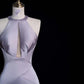 Purple Elegant Long Floor Length Satin Ball Gown Evening Dress Party Dress gh4293