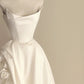 Robe de mariée longue en satin blanc gh6819
