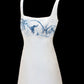 Girlhomeshops-White Delicate Floral Short Satin Homecoming Dress Birthday Dress gh5375
