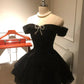 Black New Shiny Fashion Short Tulle Homecoming Dresses Birthday Party Dresses Cocktail Party Dresses Evening Dresses Prom Dresses Evening Dresses gh3967