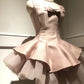 Pink Sweet Cute Elegant Short Tulle Satin Bow Decoration Homecoming Dress Evening Dress Birthday Party Dress Prom Dress Prom Dress gh4077