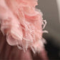 Rosa elegantes einzigartiges langes Tüll-Schrägschnitt-unregelmäßiges Plissee-Fischschwanz-Ballkleid-Dinnerparty-Abendkleid-Hochzeits-Erwachsenenzeremonie-Geburtstagsparty gh4079