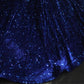 Königsblaues Fischschwanz-Abendkleid aus Samt mit Pailletten und Perlen, seitlicher Schlitz, plissiert, für Hochzeiten, Zeremonien, Geburtstagsfeiern, gh4326