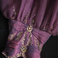 Lila Retro Palast Puffy Short Homecoming Kleid Prinzessin Kleid Taft Satin Organza handgefertigte Perlen Erwachsene Zeremonie Geburtstagsparty gh4373