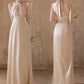 Champagner Elegante Mode Lange Satin Ballkleid Abendkleid Partykleid Brautjungfernkleider Ballkleid Hochzeit Mutter des Jahres Kleid gh3998