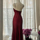 Burgundy Vintage Elegant Exquisite Gem Beaded Long Chiffon Evening Gown Sleeveless Ball Gown Birthday/Wedding Guest Party Dress gh4101