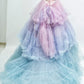 Girlhomeshops-Pink purple blue colorful fashion gradient gorgeous beading shiny elegant long layered tulle ball gown gh5321