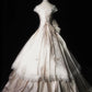 Elfenbeinweißes Kleid für Erwachsene, süß, elegant, Tüll, lang, Ballkleid, Abendkleid, gh4470